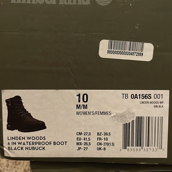 Timberland Linden Woods Waterproof Boots 10M - Picture 5 of 5